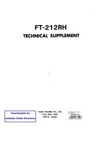FT212RH service manual
