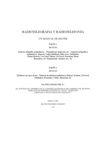 Radiotelegrafia y radiotelefonia de Maver